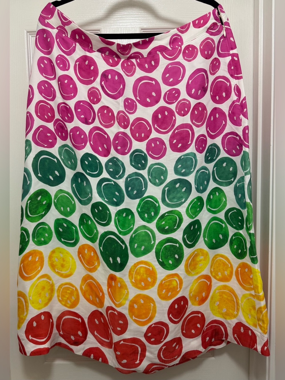 Farm Rio x Smiley Collab Rainbow Smiley Skirt